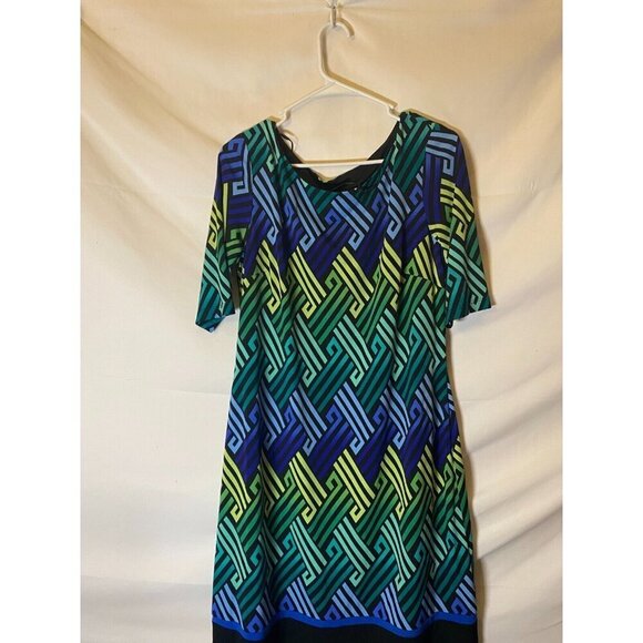 Jessica Howard Womens Size 14 Large Dress Colorful Flattering Short Sleeve L - Picture 1 of 3